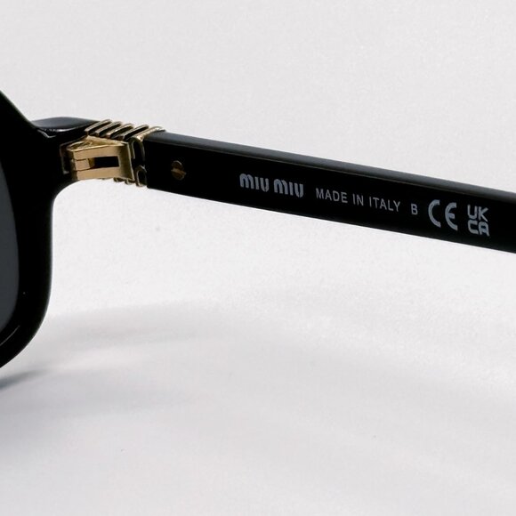 NEW MIU MIU MU11ZS 16K5S0 SQUARE WOMEN SUNGLASSES MU11ZSF 16K5S0 BLACK MU 11ZS main image 13